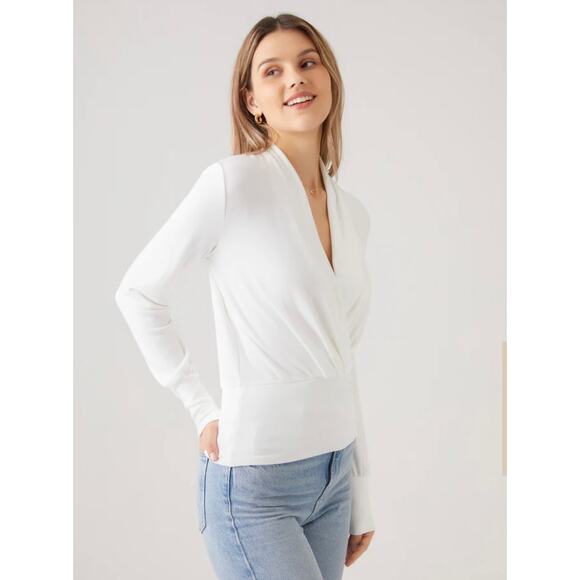 NWT S Surplice Tuckable Top - Picture 7 of 7